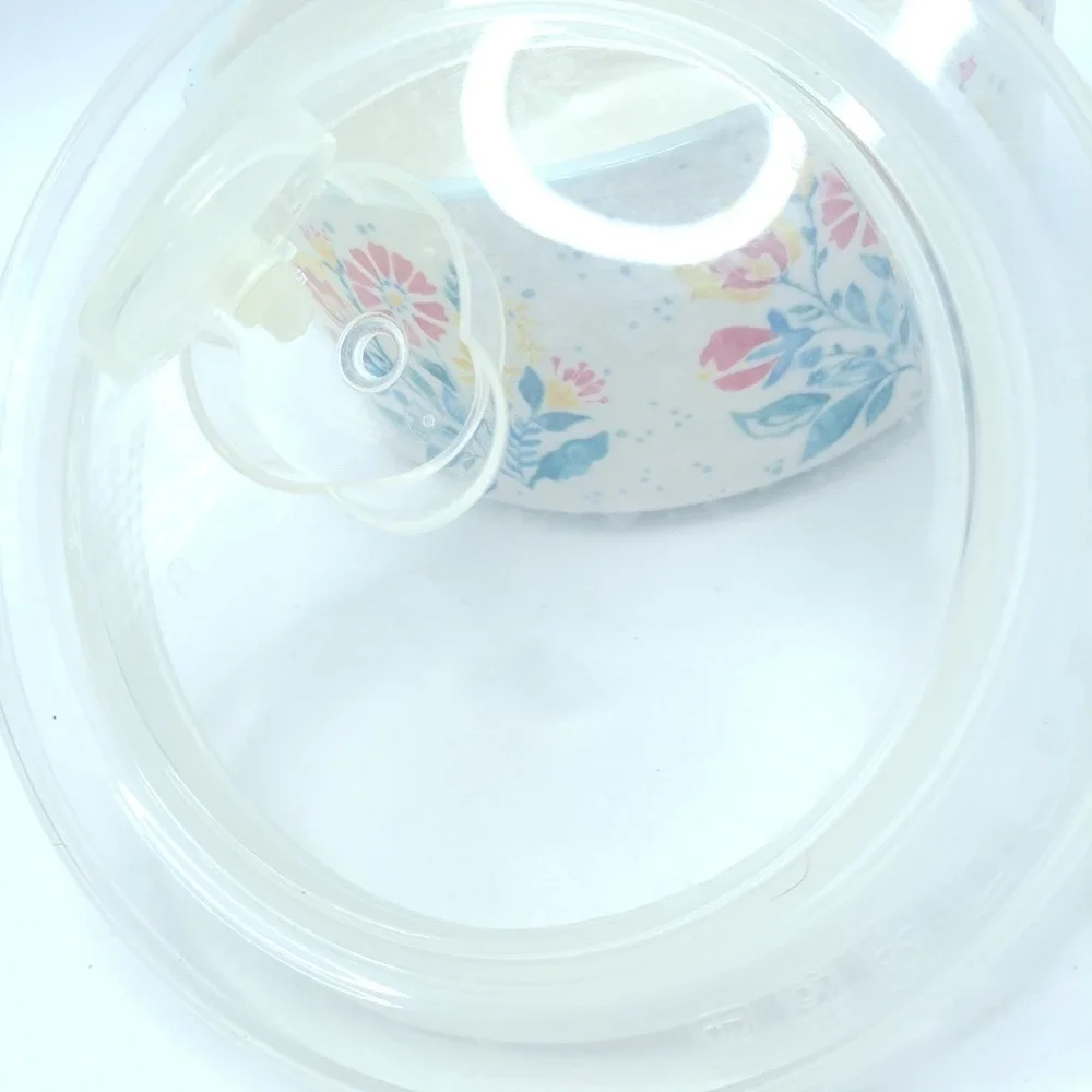 The Pioneer Woman Stoneware Storage Bowl Small White Floral Vented Lid Vintage